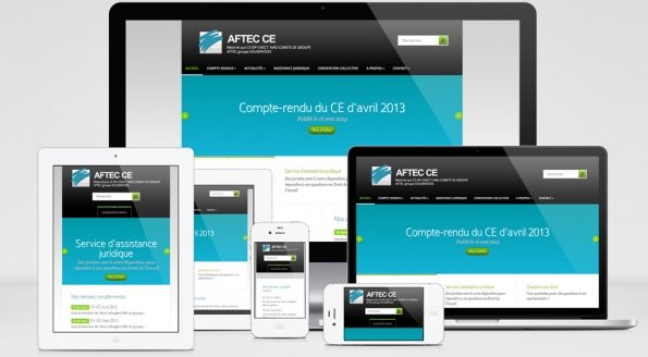 Aftec CE : site en responsive webdesign Desktop Tablette Mobile