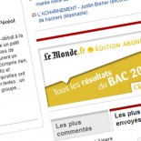 Le Monde.fr : bannières pour résultats du BAC 2010