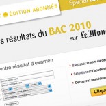 Le Monde.fr : emailing pour résultats du BAC 2010