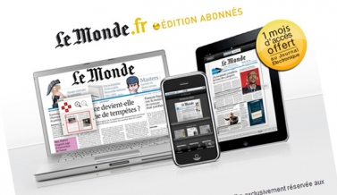 Le Monde.fr : emailing 1 mois offert au Journal Electronique (iPad iPhone Web)